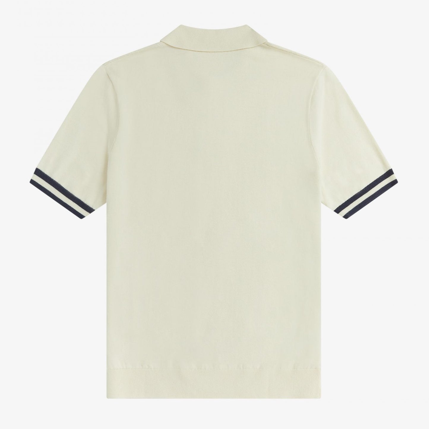Fred Perry Tipping Texture Knitted Shirt - Ecru