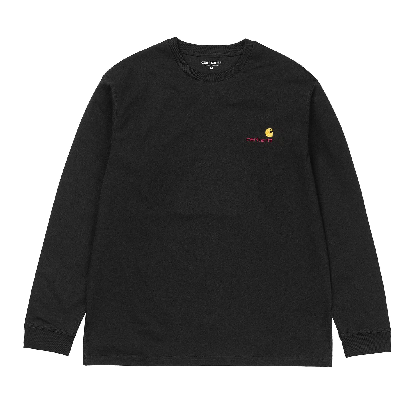 Carhartt WIP LS American Script T-Shirt - Black