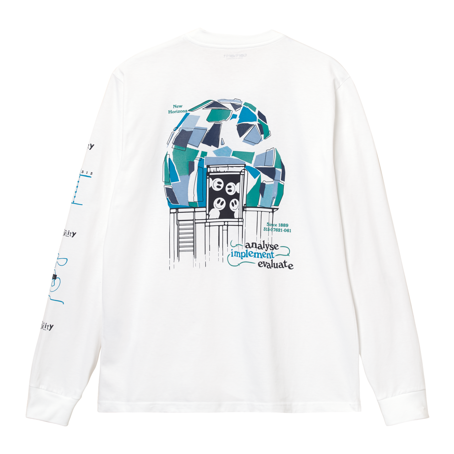 Carhartt WIP LS Dome T-Shirt - White