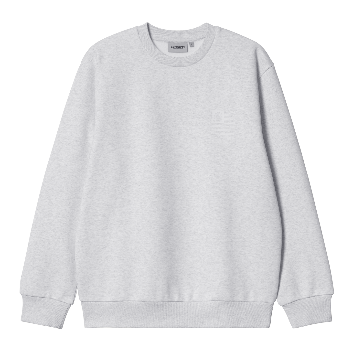 Carhartt WIP Label State Flag Sweatshirt - Ash Heather White