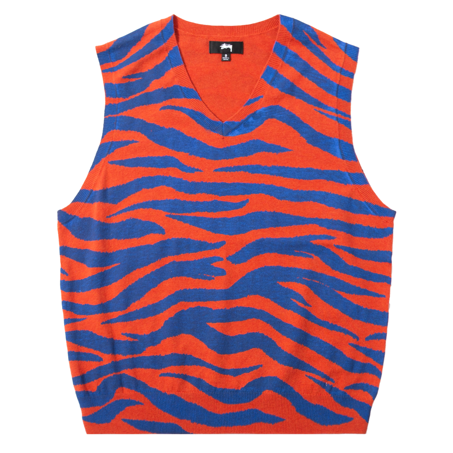 Stüssy Tiger Printer Sweater Vest - Red