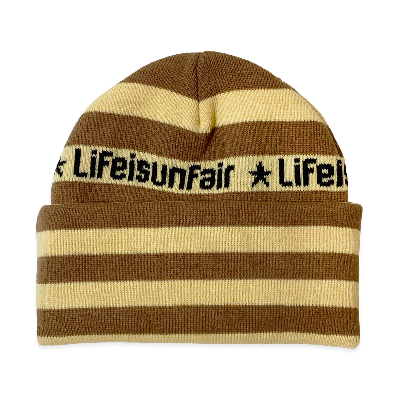 Life Is Unfair Not OK Beanie - Brown Brown