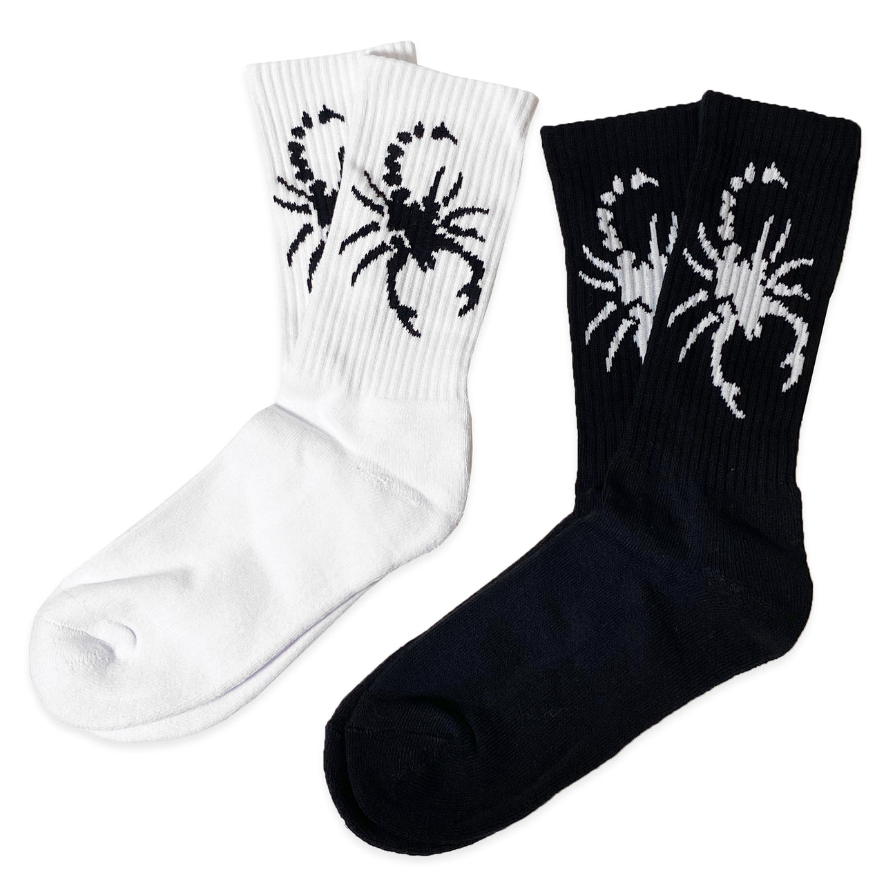 Life Is Unfair 2 Pack Scorpions Socks - Black White