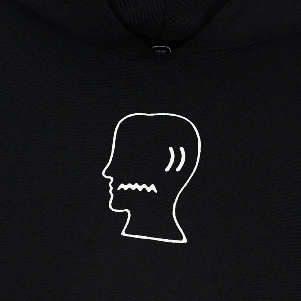 Brain Dead BD Logo Head Hoodie - Black