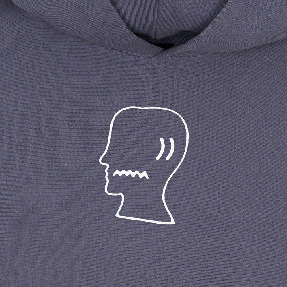 Brain Dead BD Logo Head Hoodie - Slate