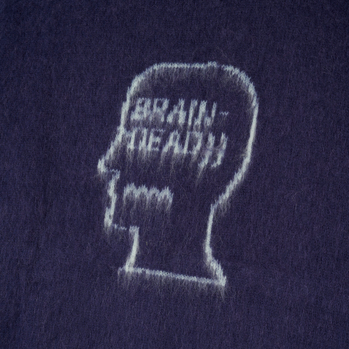 Brain Dead Logohead Pile Sweater - Navy