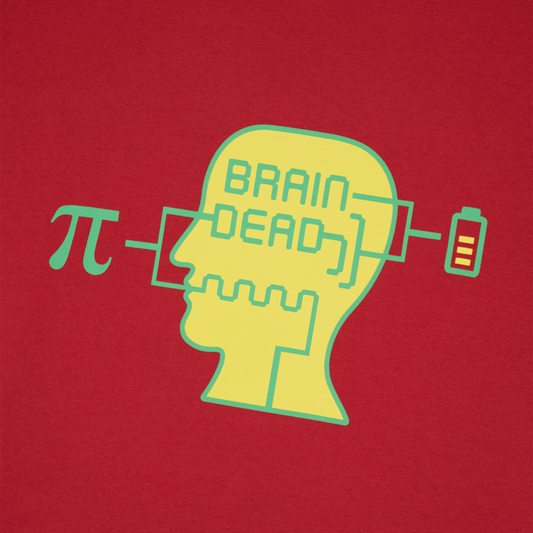 Brain Dead Low Battery T-Shirt - Maroon