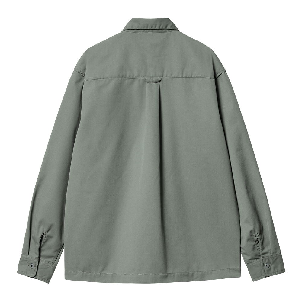 Carhartt WIP L/S Craft Zip Shirt - Smoke Green Rinsed
