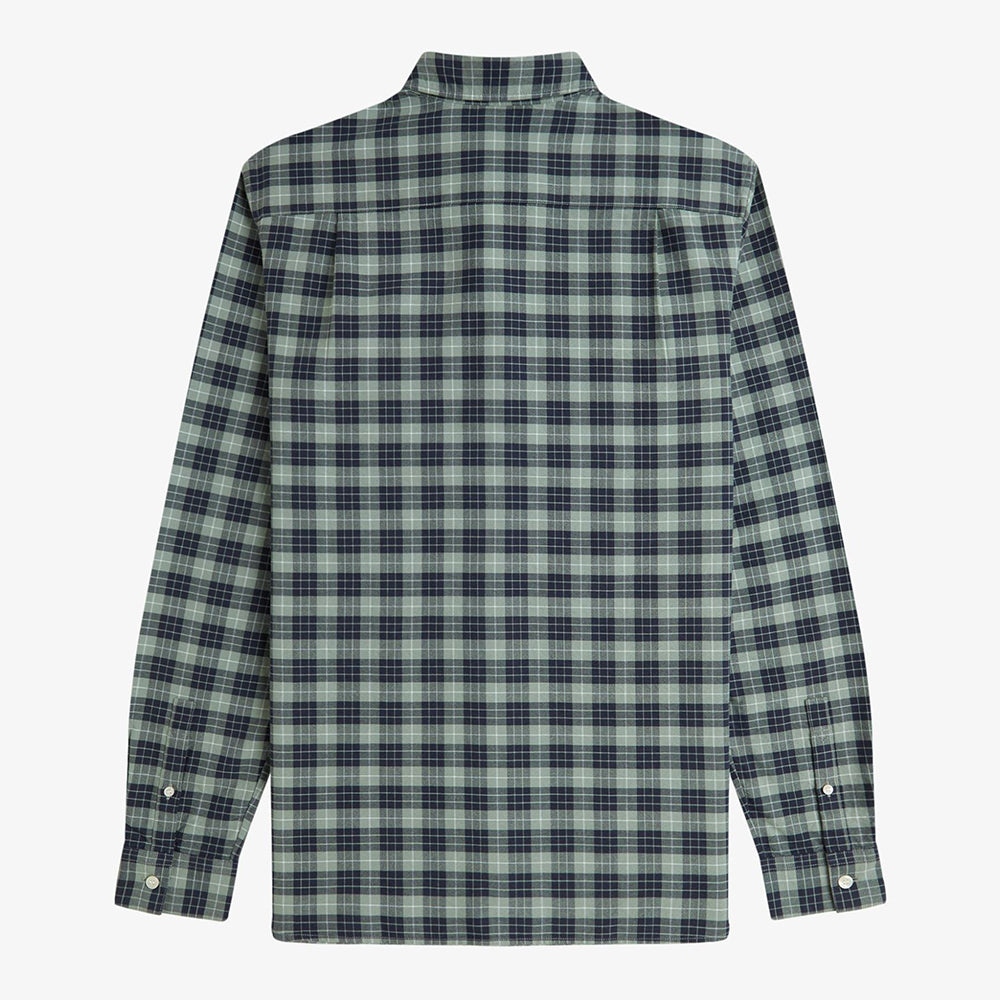 Fred Perry Tartan Oxford Shirt - Bayleaf