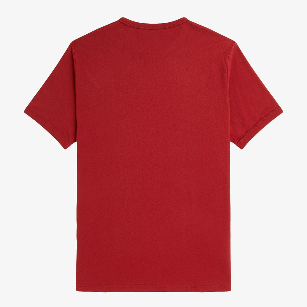 Fred Perry Ringer T-Shirt - Burnt Red