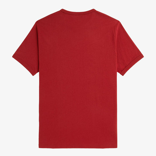 Fred Perry Ringer T-Shirt - Burnt Red