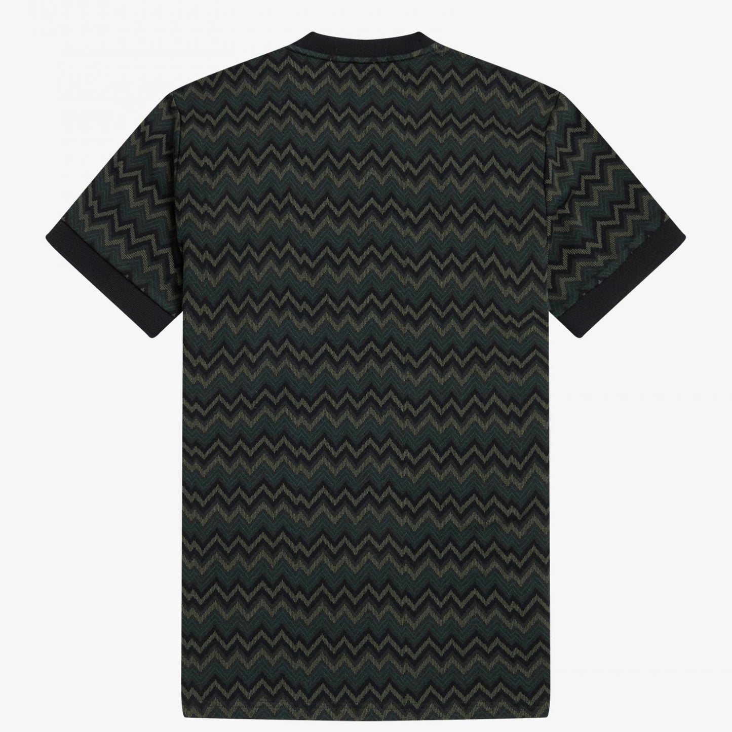 Fred Perry Jacquard T-Shirt - Night Green