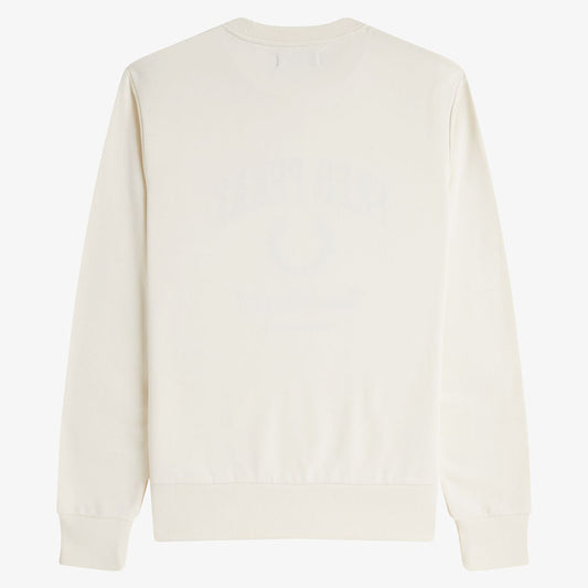 Fred Perry Embroidered Champion Sweat - Ecru