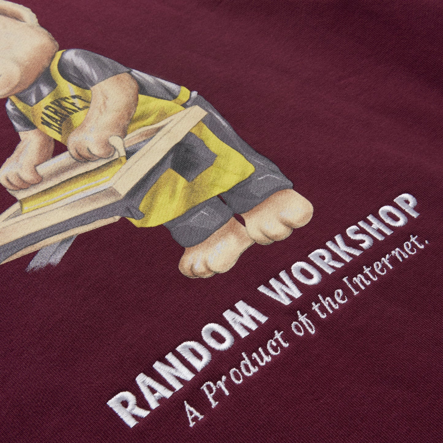 MARKET Random Workshop Bear Crewneck - Maroon