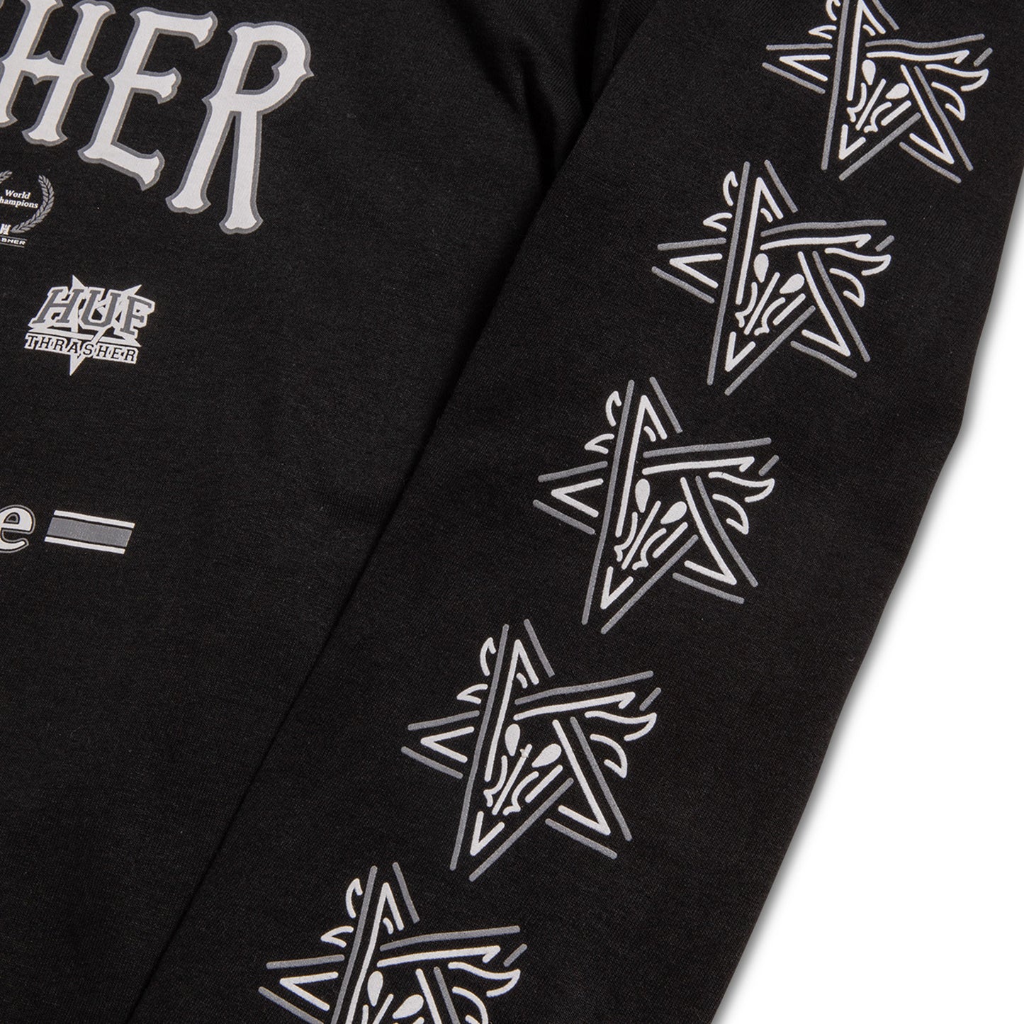 HUF x Thrasher Monteray LS T-Shirt - Black