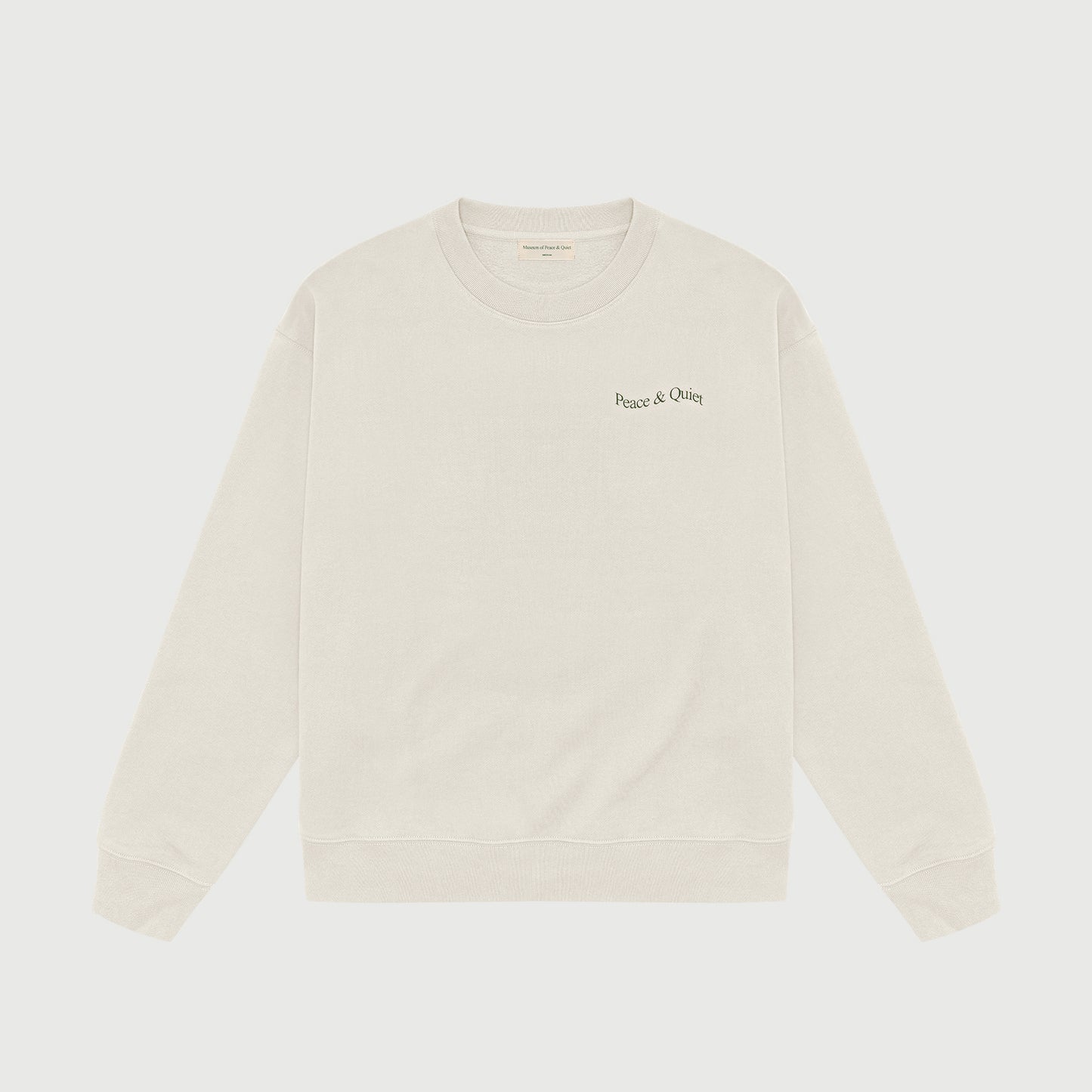 Museum of Peace & Quiet Wordmark Crew - Bone