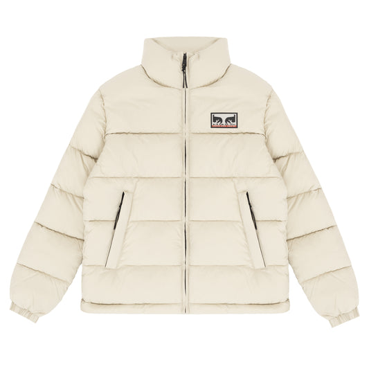 Obey x Napapijri Don't Just Watch It Burn Puffer Jacket - Cream