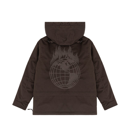 Obey x Napapijri Don't Just Watch It Burn Skidoo Anorak - Dark Brown