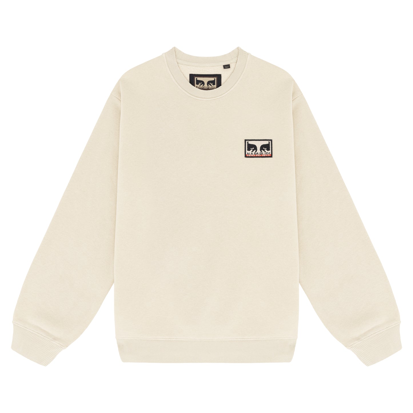 Obey x Napapijri Don't Just Watch It Burn Crew - Cream