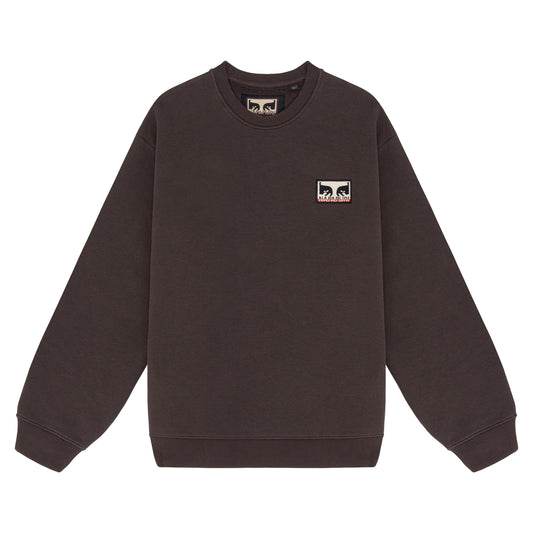 Obey x Napapijri Don't Just Watch It Burn Crew - Dark Brown