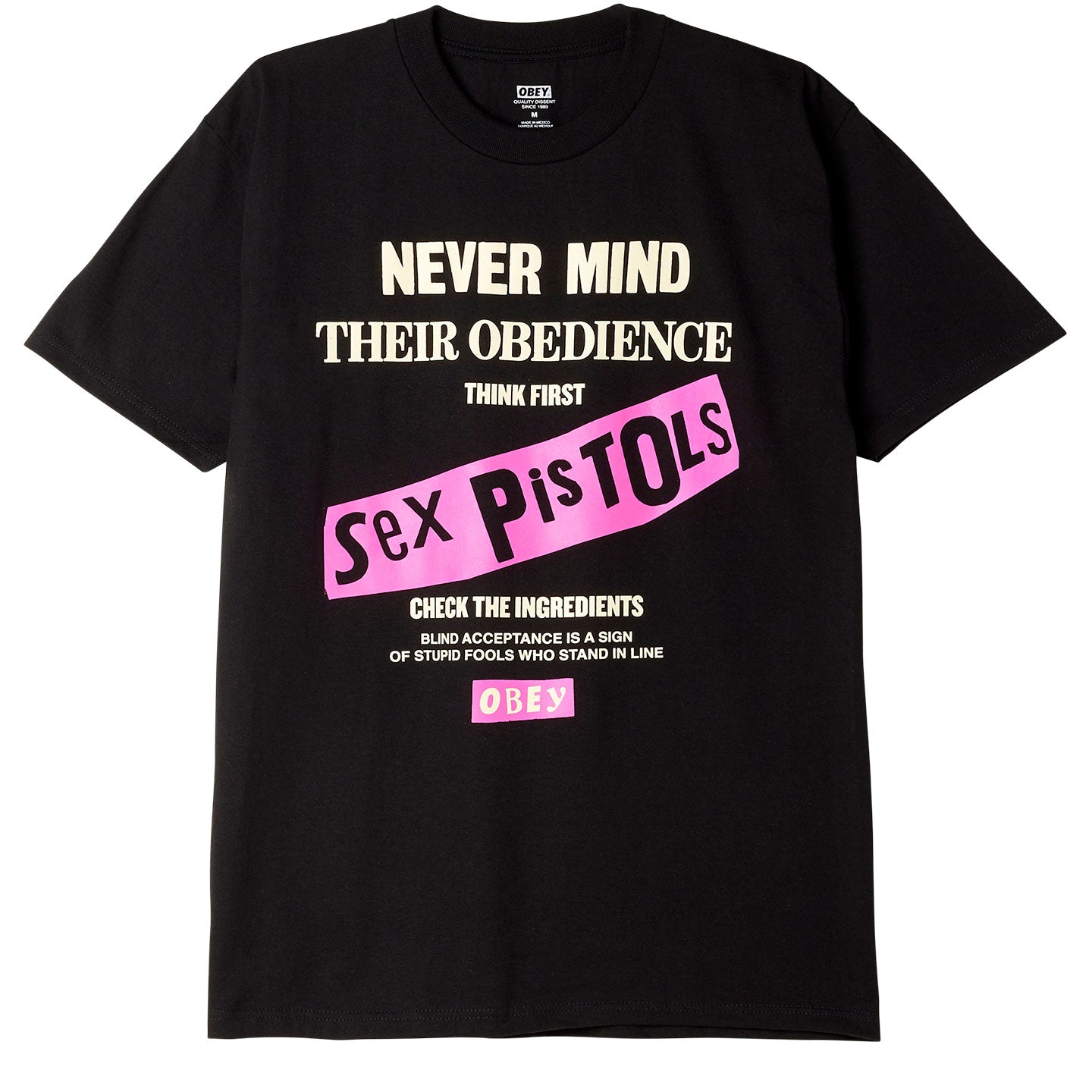 OBEY x Sex Pistols Never Mind Obedience T-Shirt - Black