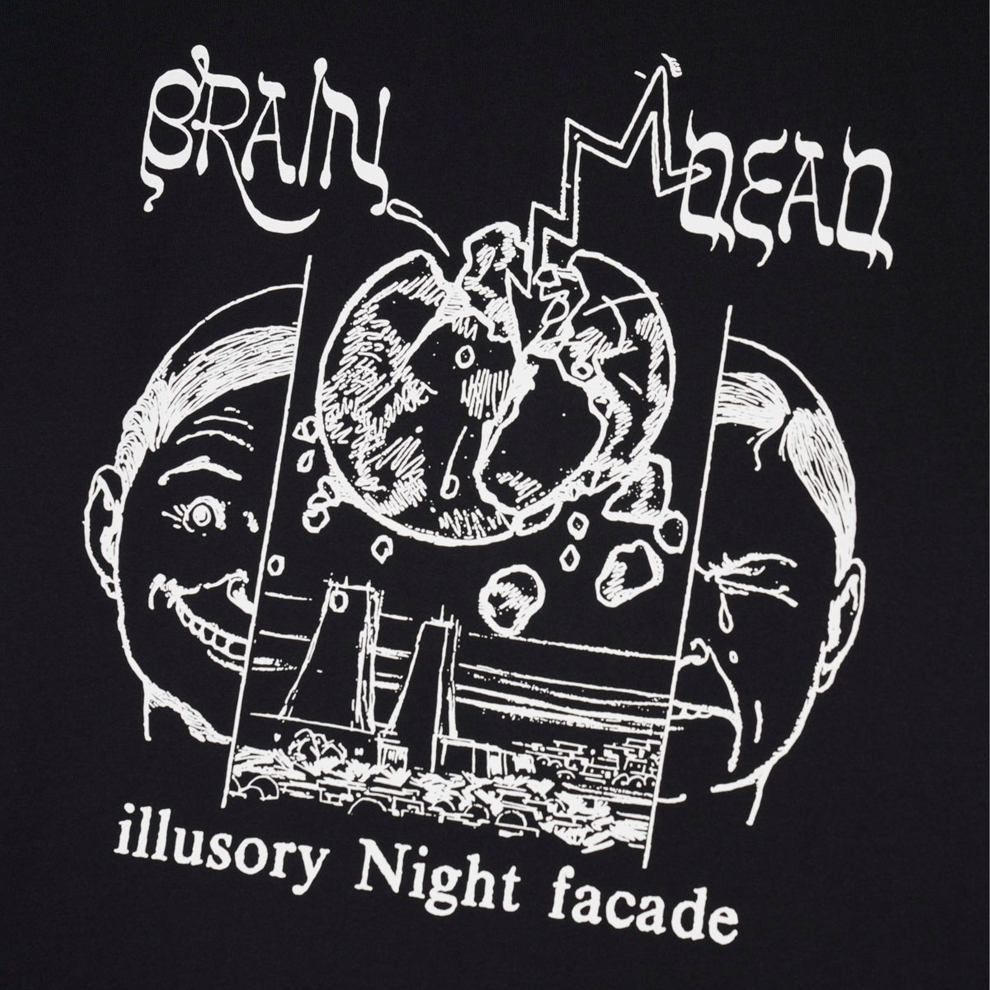 Brain Dead Night Facade T-Shirt - Black