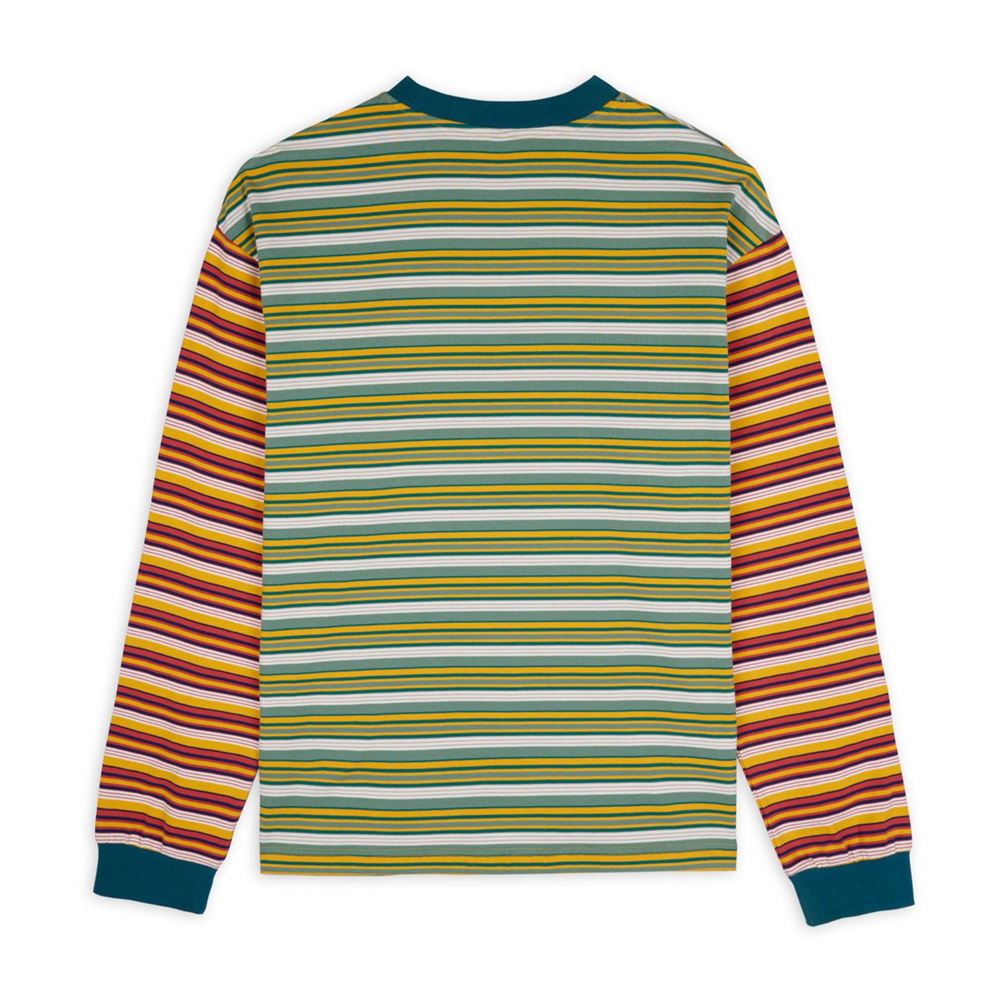 Brain Dead Nineties Blocked Striped LS T-Shirt - Mallard