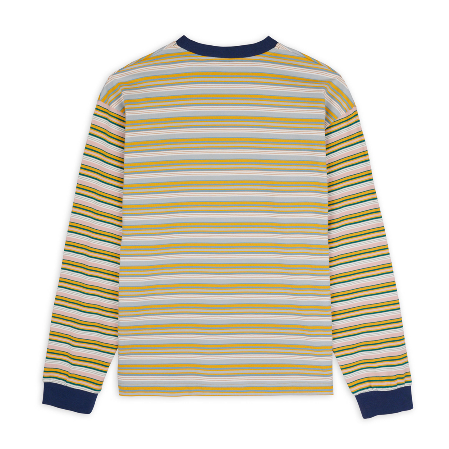 Brain Dead Nineties Blocked Striped LS T-Shirt - Navy