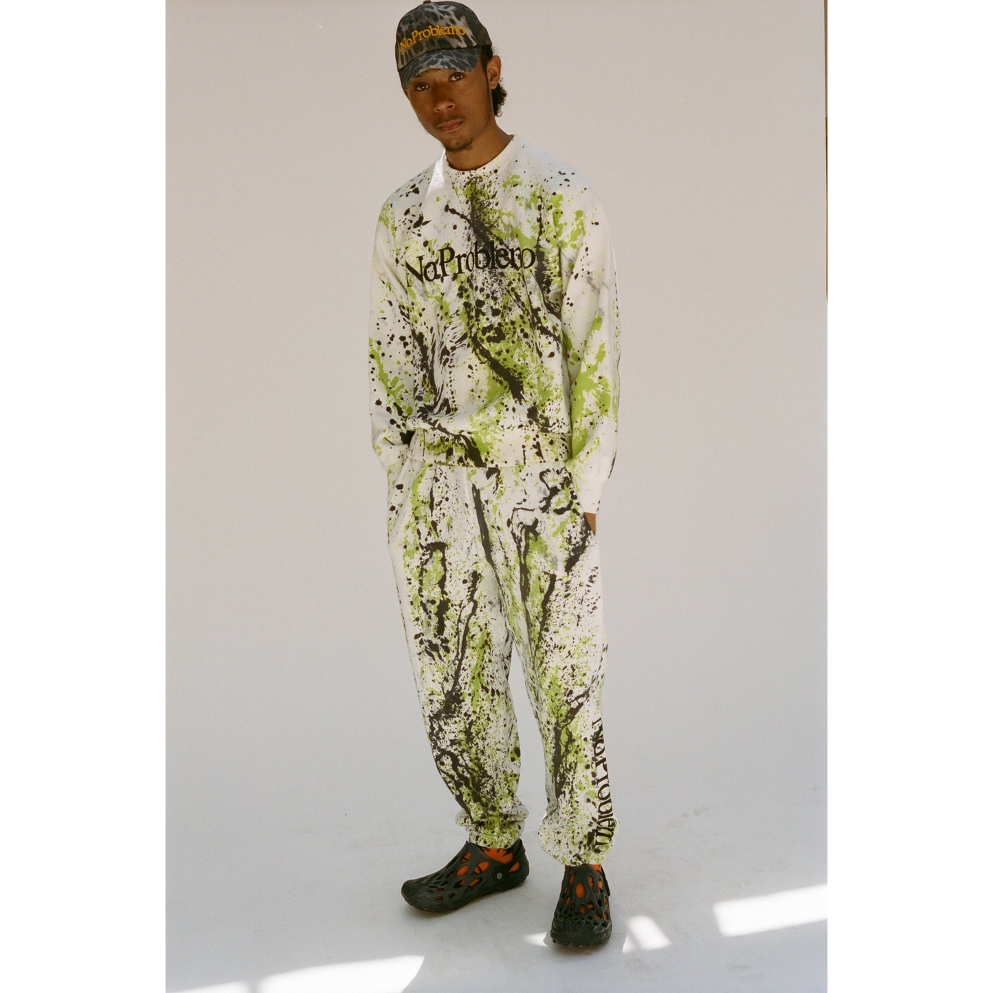 Aries Arise No Problemo Spray-Dye Sweatpants - Multi