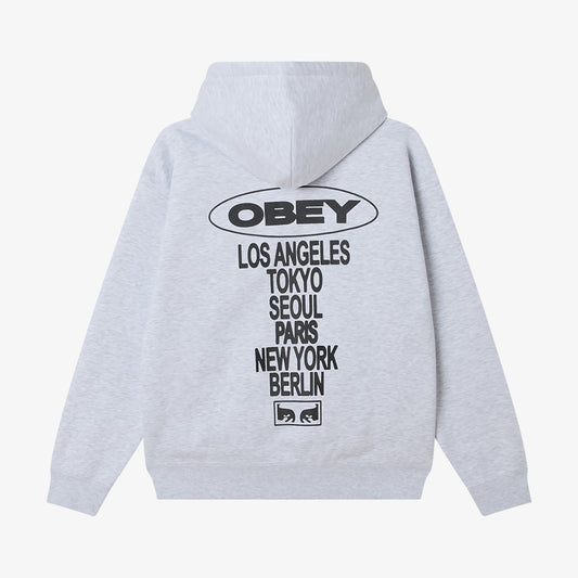 OBEY Obey Oval Cities Hood - Ash Grey