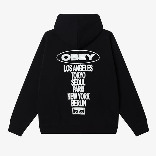 OBEY Obey Oval Cities Hood - Black