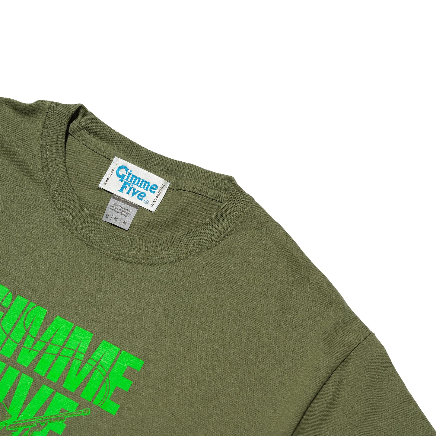 Gimme Five Soldier T-Shirt - Olive Flourescent Green