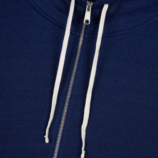 Brain Dead Padded Elbow Zip Up Hoodie - Indigo