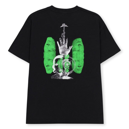 Brain Dead Fractal Zone T-Shirt - Washed Black