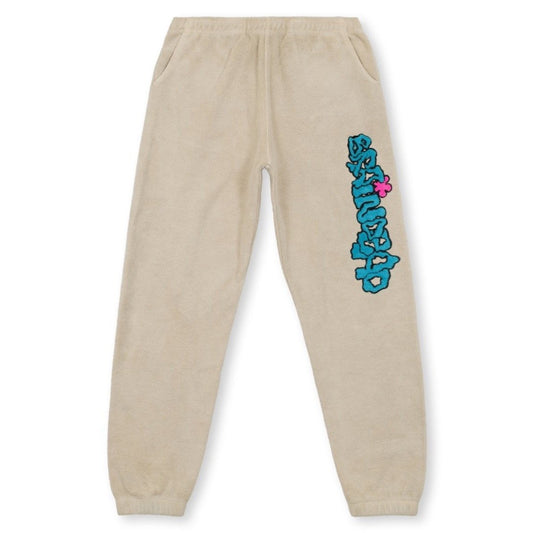 Brain Dead Slime Reverse Fleece Pant - Natural