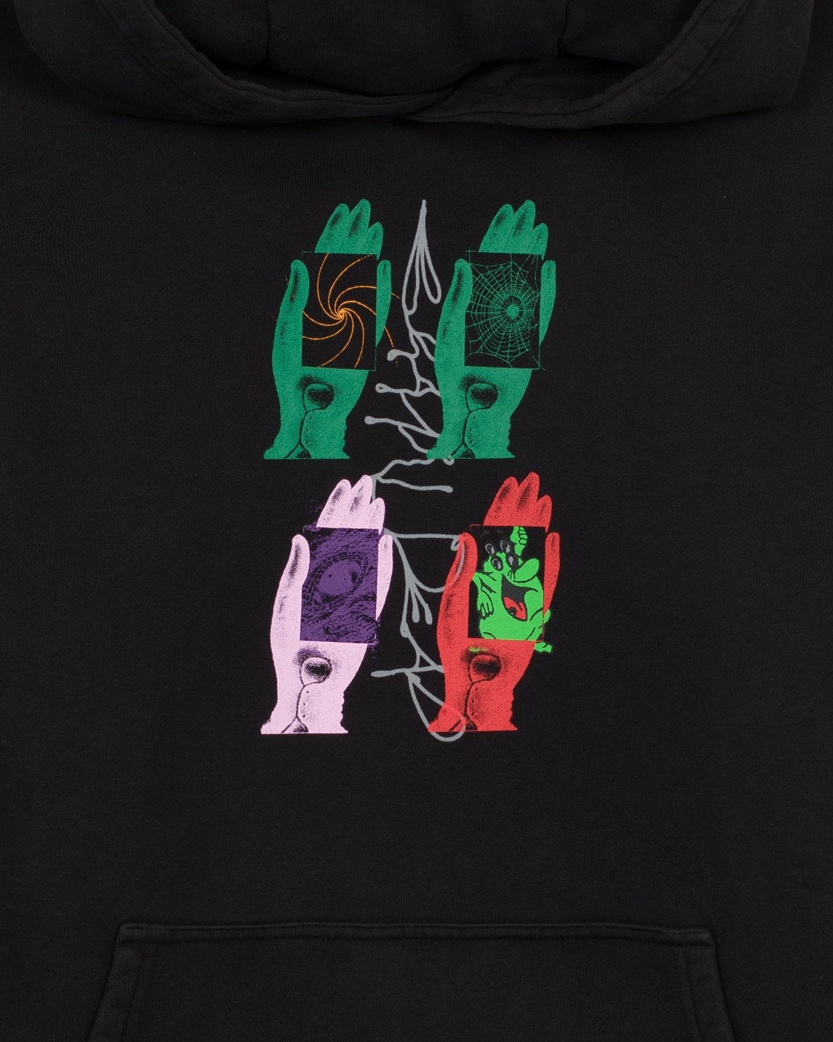 Brain Dead Throwing Hands Hoodie - Black