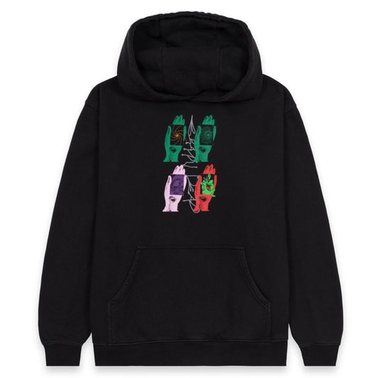 Brain Dead Throwing Hands Hoodie - Black