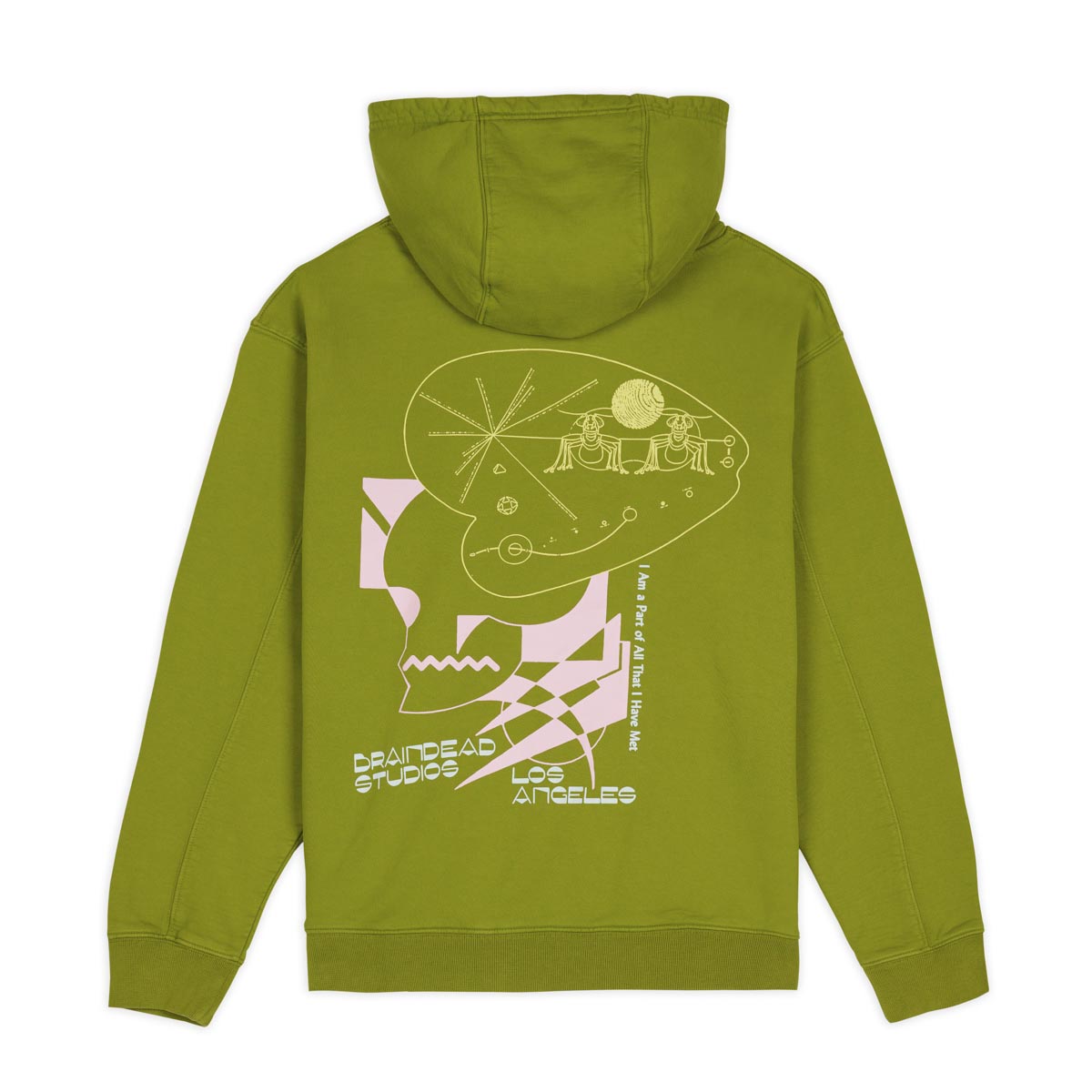 Brain Dead Playing With Fire Hoodie - Olive