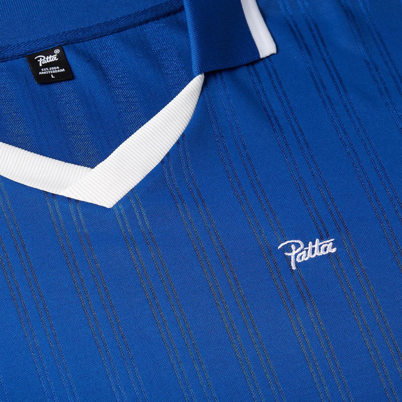 Patta Jacquard Striped LS - Monaco Blue