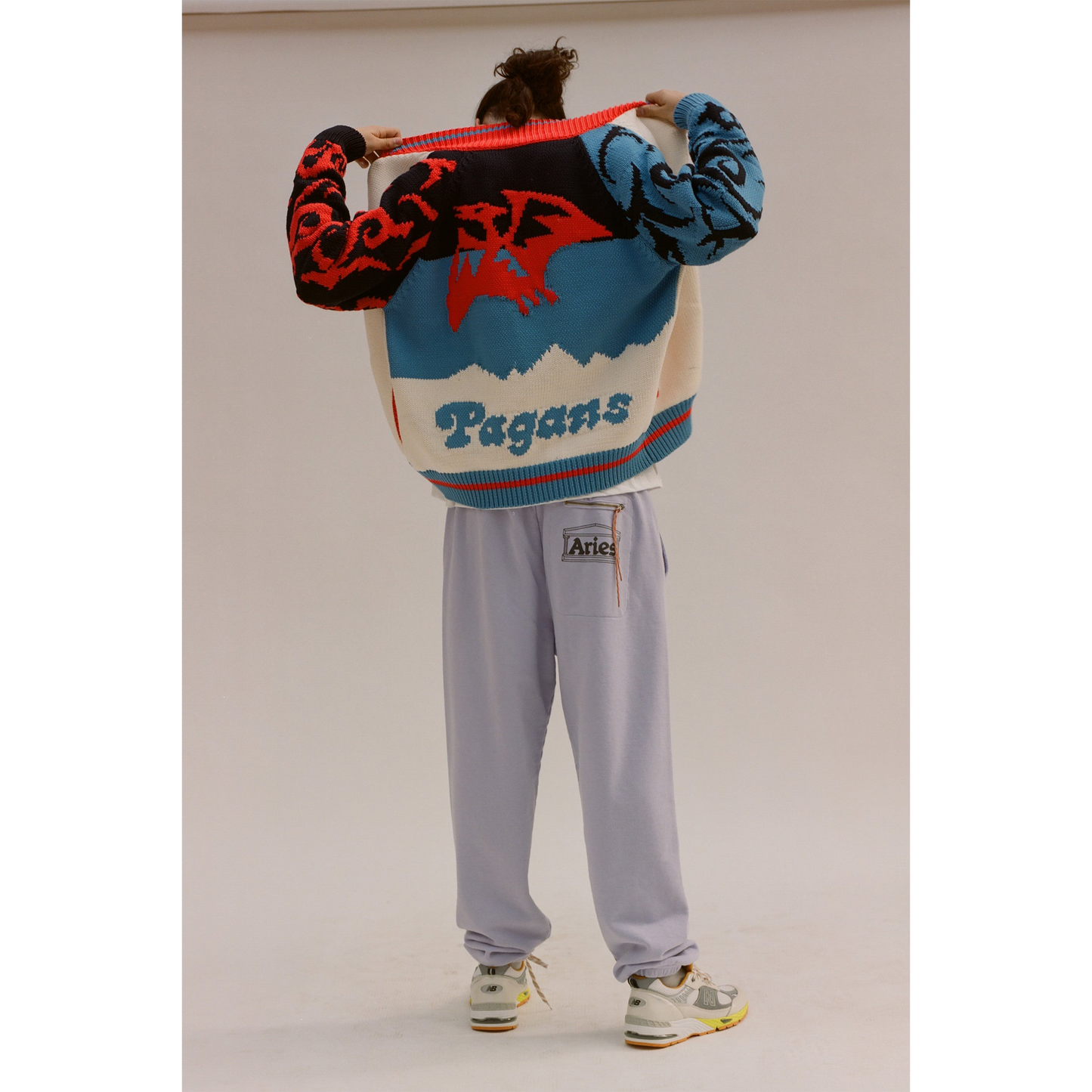 Aries Arise Pterodactyl Varsity Knit - Multi