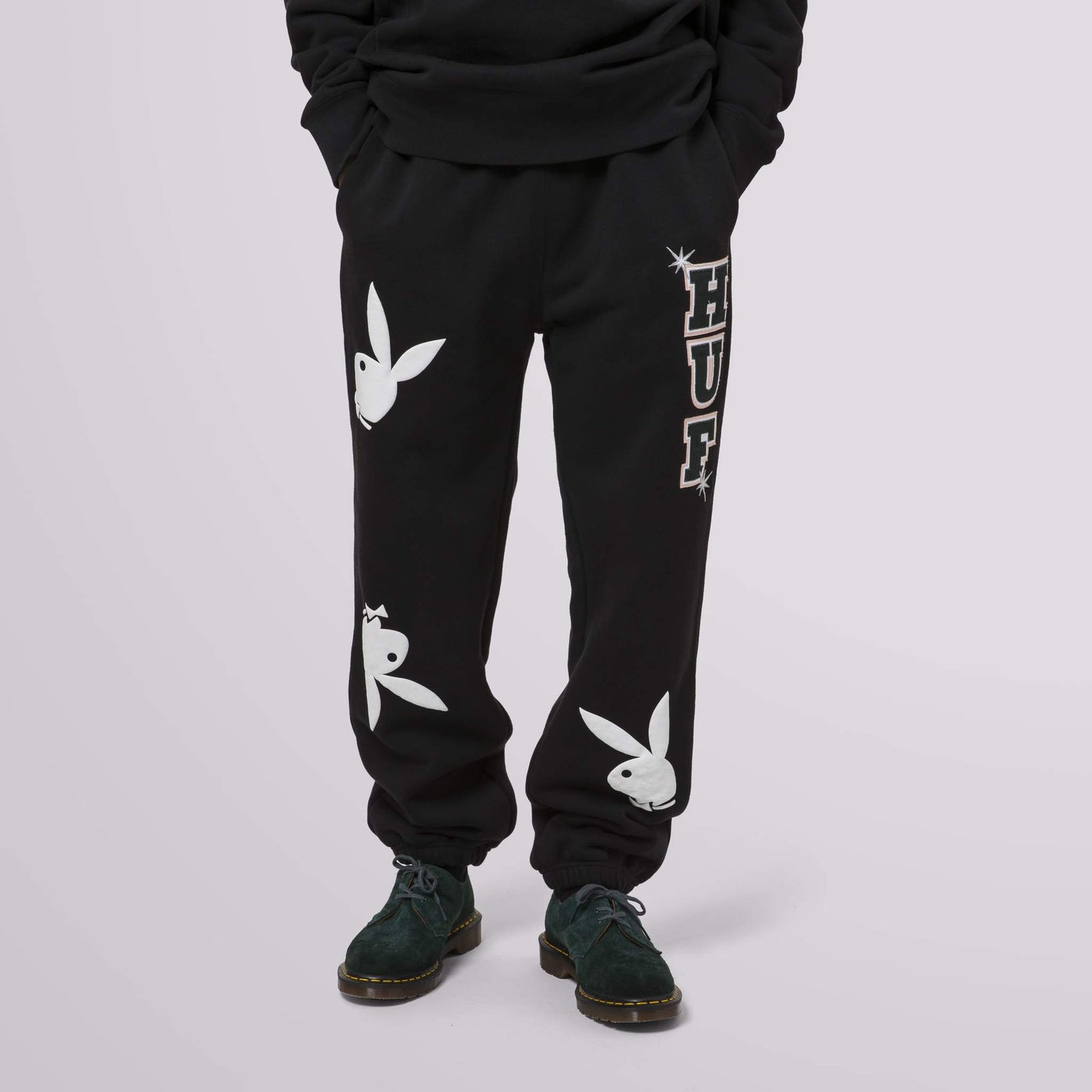 HUF x Playboy Rabbit Head Fleece Pants - Black