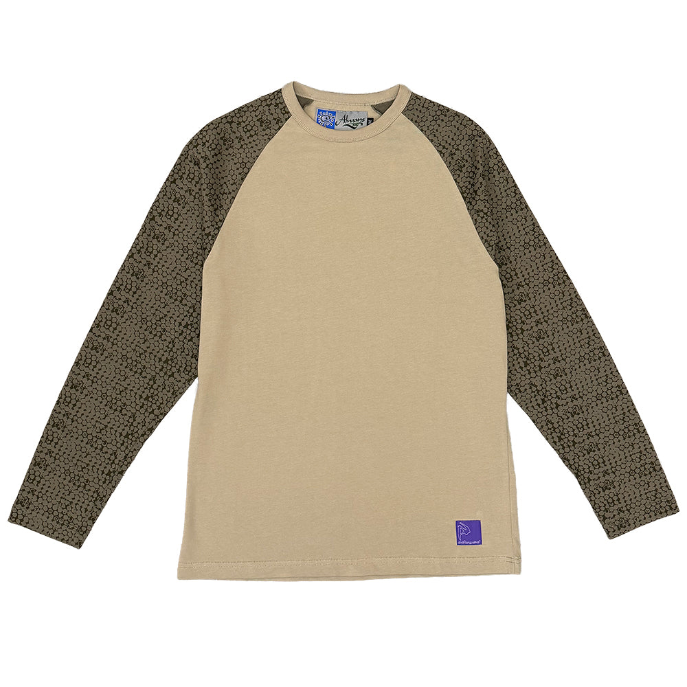 ADWYSD Bubble Print Raglan LS - Two Tone Brown
