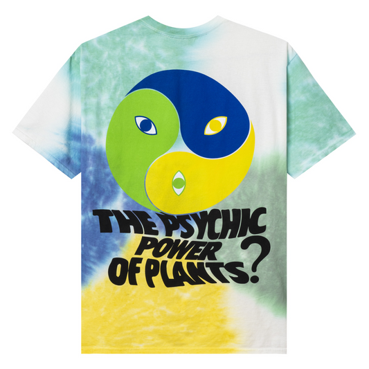 Real Bad Man Psychic Plant Tie Dye T-Shirt - Blue