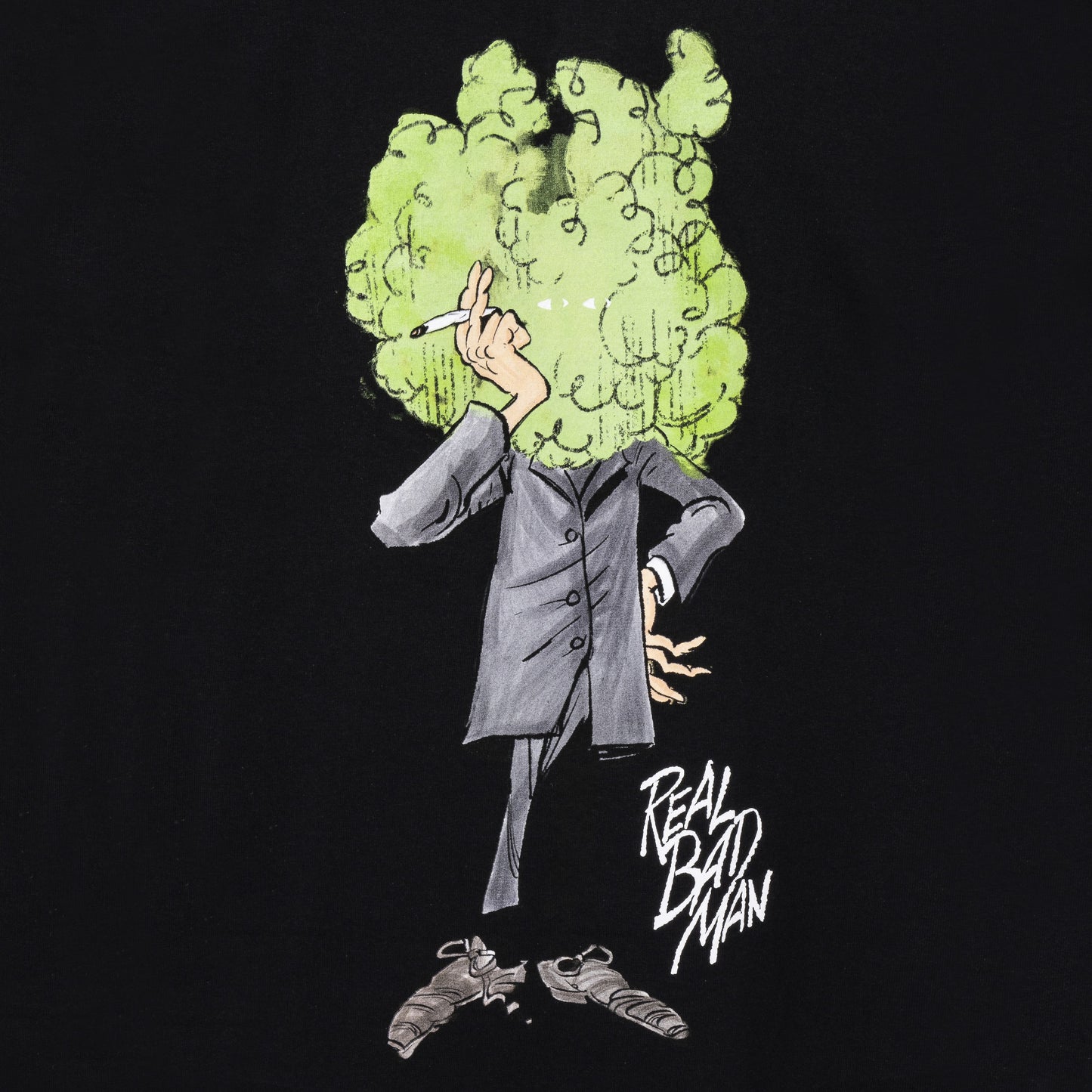 Real Bad Man Smoke Screen T-Shirt - Black