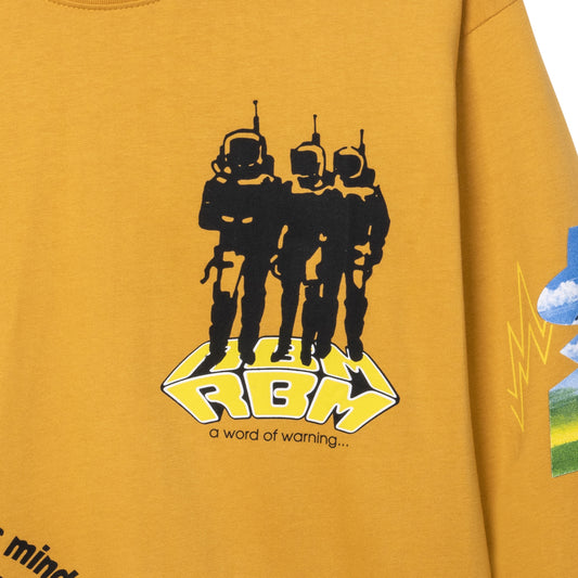 Real Bad Man Hardcore Sci-Fi LS T-Shirt - Down Brown