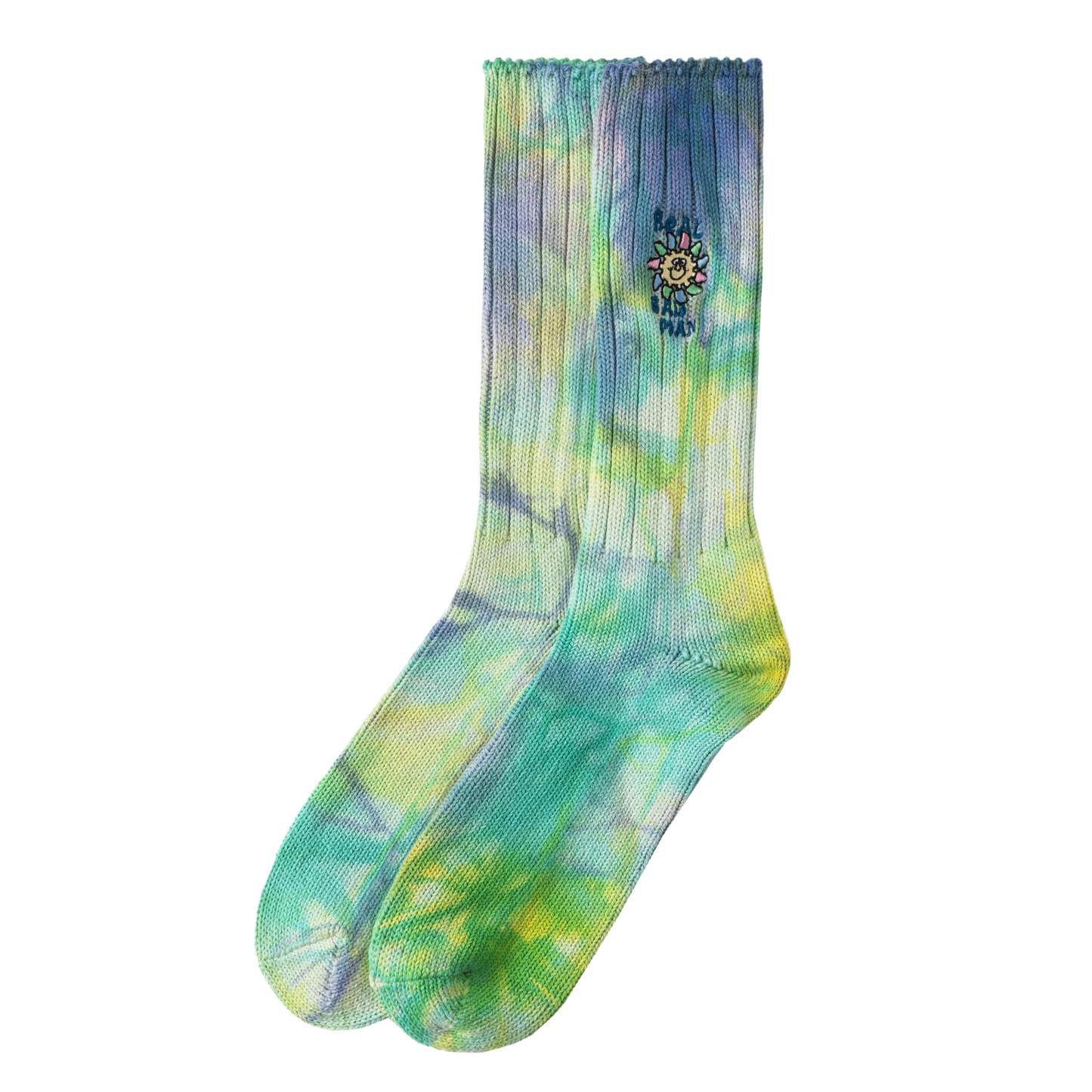 Real Bad Man Delic Sun Tie Dye & Embroidered Socks - Assorted