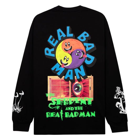 Real Bad Man Hallucinogenic Wiz LS T-Shirt - Black