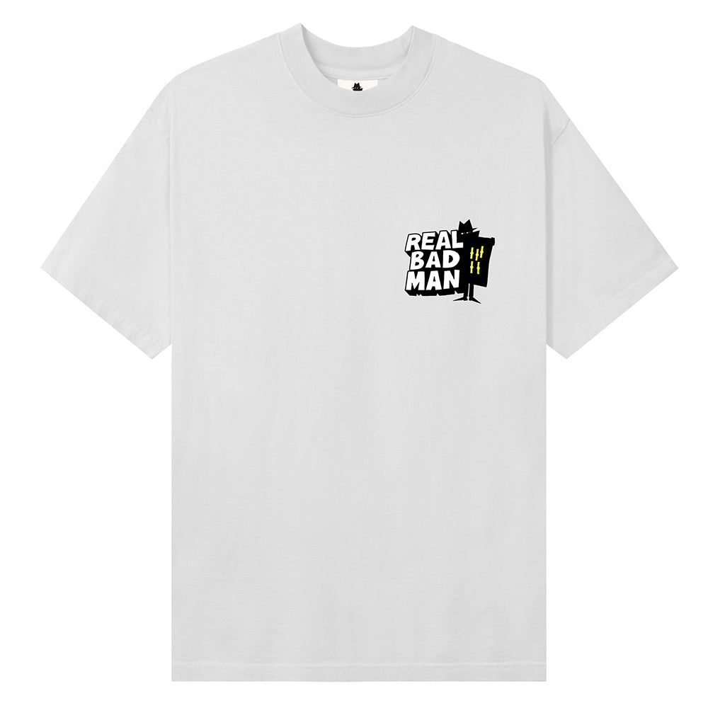 Real Bad Man Who Goes There T-Shirt - White
