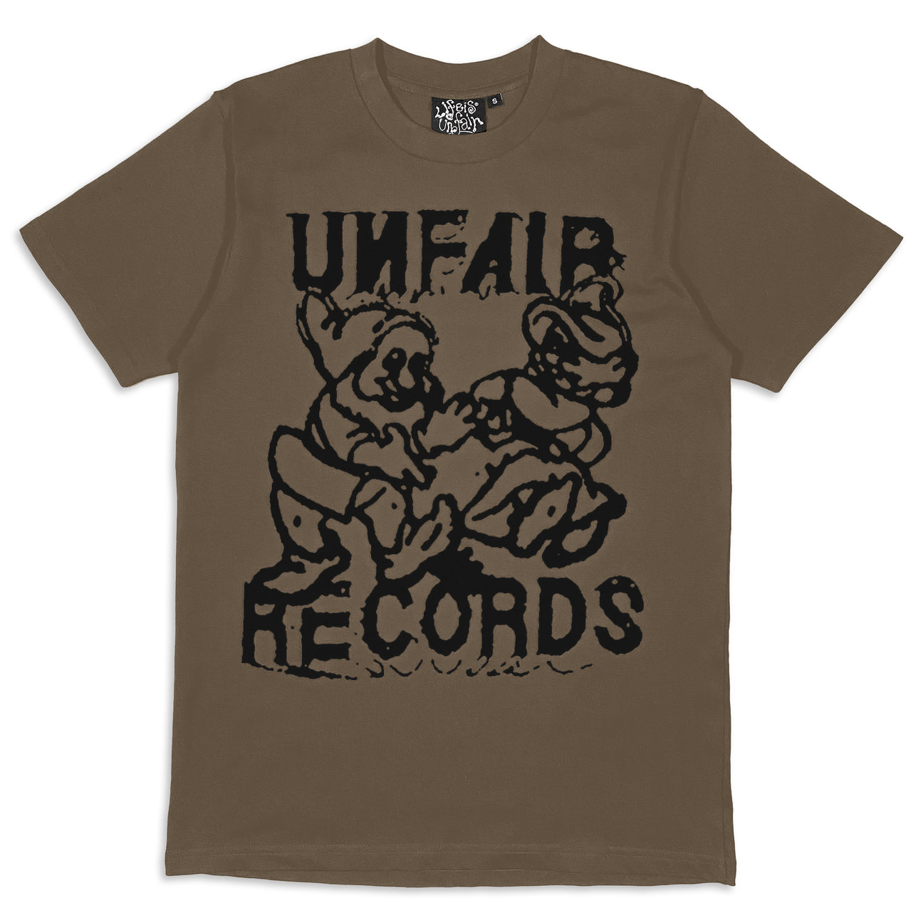 Life Is Unfair Records T-Shirt - Brown