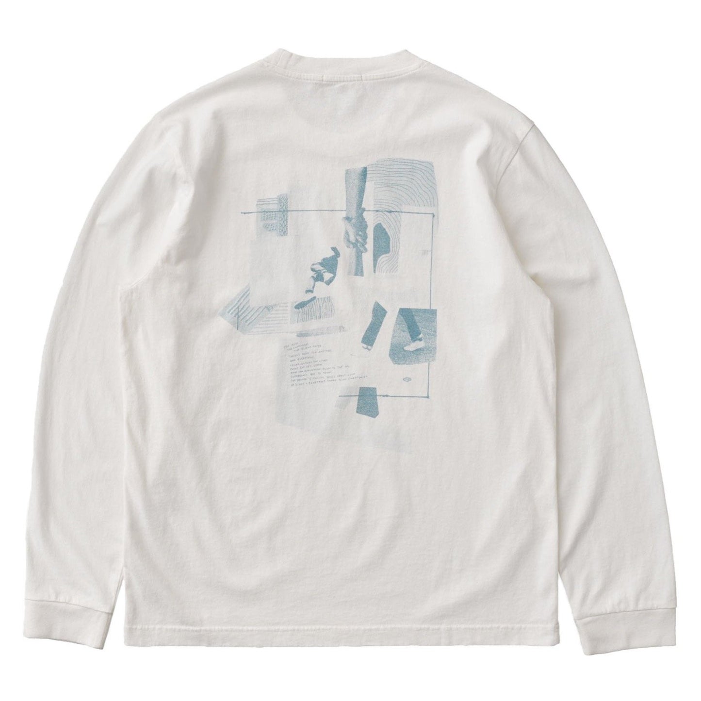 Nudie Jeans Co. Rudi Blueprint LS T-Shirt - Chalk White